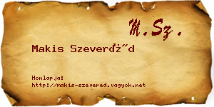 Makis Szeveréd névjegykártya